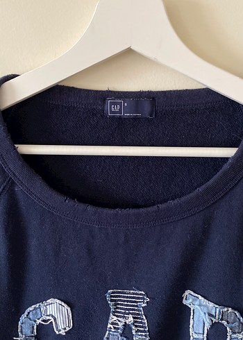 GAP Kadın Mavi Denim Sweatshirt - Görsel 2
