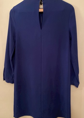 Lacivert Kadın Uzun Kollu Elbise - Görsel 3