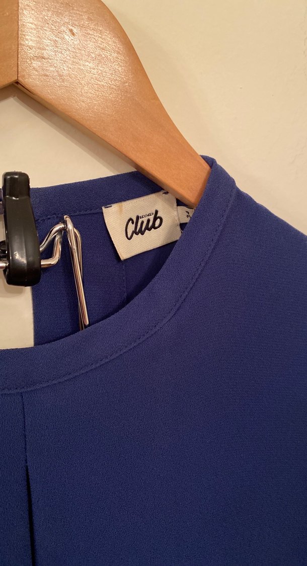 Lacivert Kadın Uzun Kollu Elbise - Görsel 2