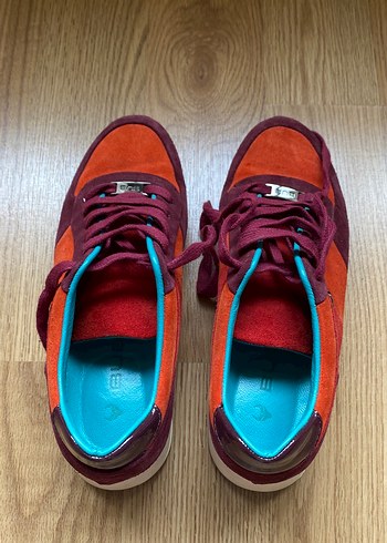 Kadın Kırmızı Süet Spor Ayakkabı - Görsel 4