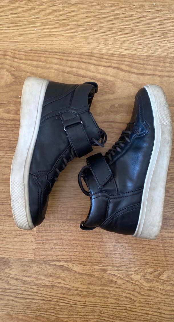 Siyah Deri Kadın Ayakkabı - Görsel 5