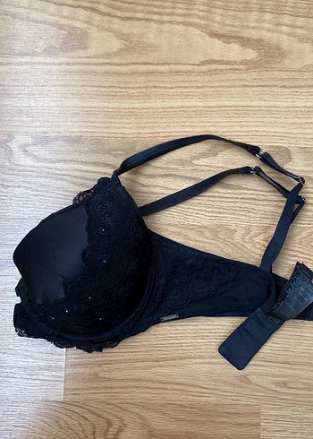 Siyah Gotik Dantel Detaylı Sütyen - Görsel 3