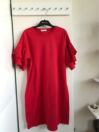 Koton Kırmızı Renk Penye Elbise