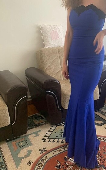 Straplez balık elbise