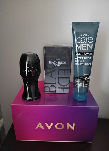 Avon black suede dark erkek parfüm paketi 