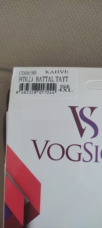 VOGSIGN Fitilli bayan tayt kahverengi 4XL - Görsel 2