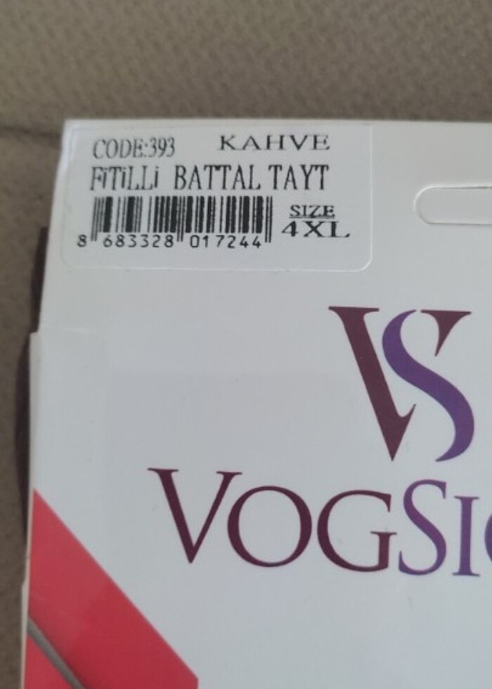 VOGSIGN Fitilli bayan tayt kahverengi 4XL - Görsel 2