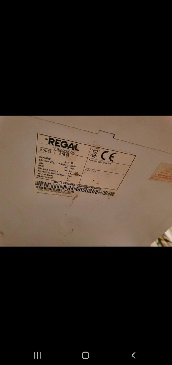 Beyaz Regal Duvar Tipi Şofben 65 lt - Görsel 3