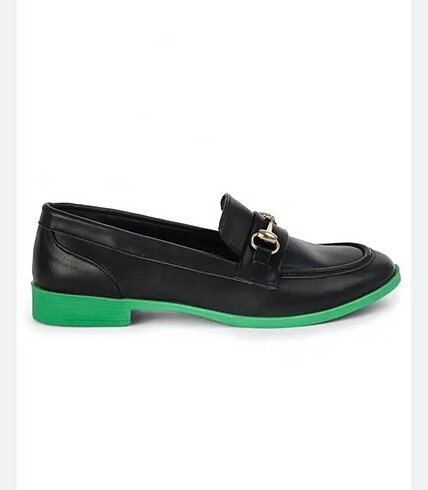 Siyah Loafer/ Makosen renkli tabanlı