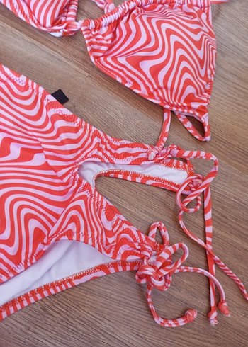 42 Beden Kırmızı Zebra Desenli Mini Bikini