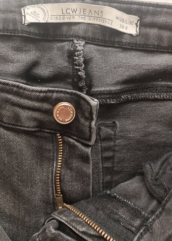 38 Beden Gri Regular Fit Kadın Denim Pantolon