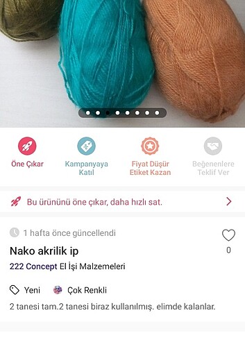  Beden çeşitli Renk Nako ip