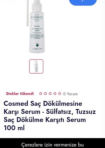 Cosmed Cosmed Sülfatsız ve Tuzsuz Saç Dökülme Karşıtı Serum 100 ml
