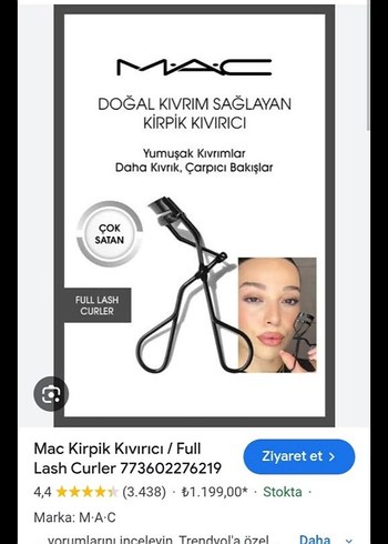 MAC Doğal Kıvırma Sağlayan Kirpik Kıvırıcı