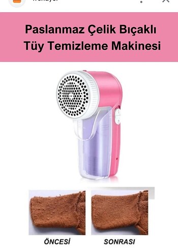Pembe Paslanmaz Çelik Bıçaklı Tüy Temizleme Makinesi