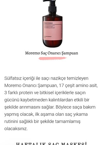 Moremo Onarıcı Şampuan