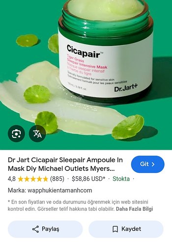 Dr.Jart+ Cicapair Sleepair Yoğun Nem Maskesi 110ml - Görsel 3