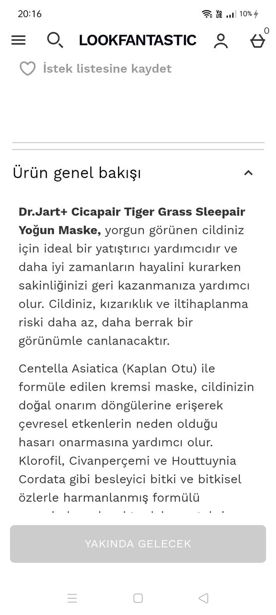 Dr.Jart+ Cicapair Sleepair Yoğun Nem Maskesi 110ml - Görsel 2
