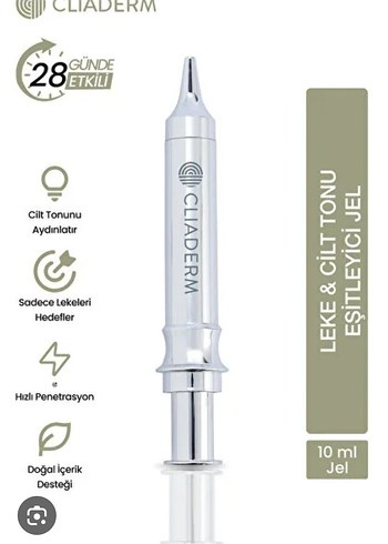 Cliaderm Leke ve Cilt Tonu Eşitleyici Jel 10ml