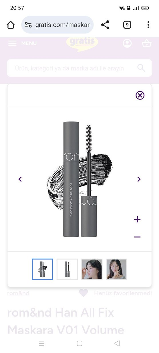 Gri Maskara - Doğal Kirpikler romgnd - Görsel 2