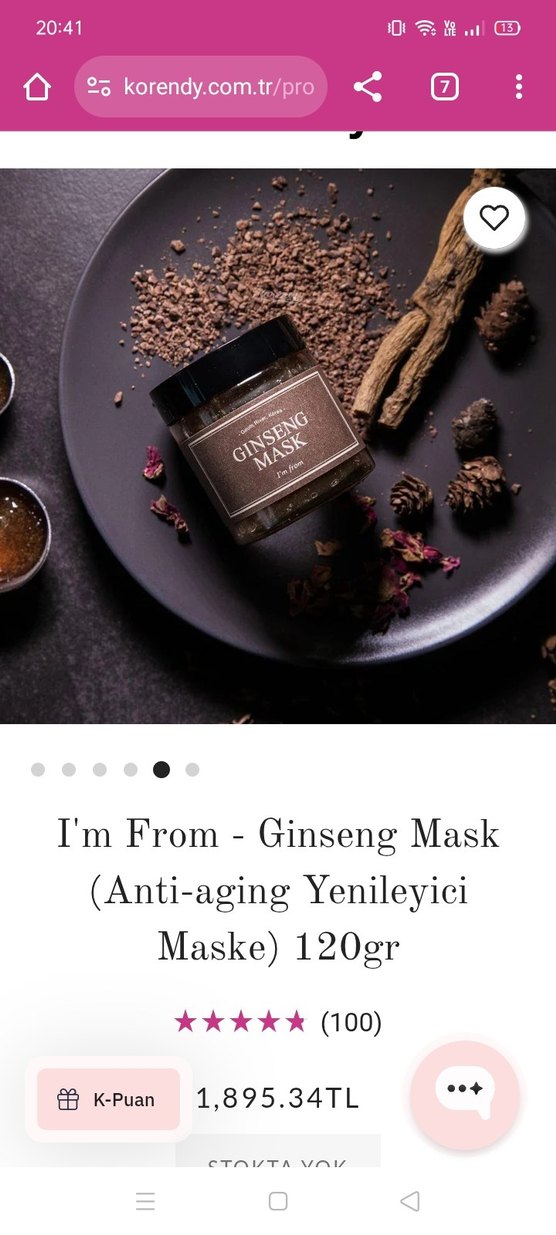 I'm From Ginseng Mask 120gr Anti-Aging Maske - Görsel 2