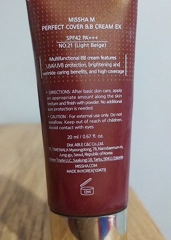 Missha M Perfect Cover B.B Cream No.21 - Görsel 4