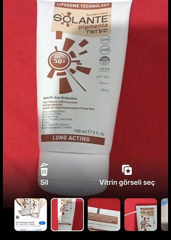 Diğer Solante Pigmenta Tinted SPF 50+ Güneş Losyonu 150 ml