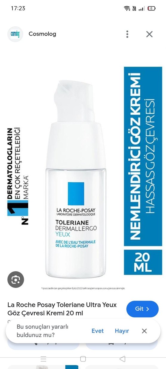 La Roche-Posay Toleriane Dermallergo Göz Kremi 20 ml - Görsel 2