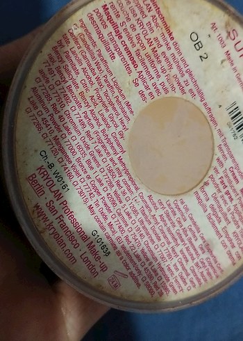 Kryolan KRYOLAN Supracolor Krem Fondöten Mavi