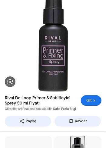 Rival De Loop Mor Primer & Sabitleyici Sprey 50 ml