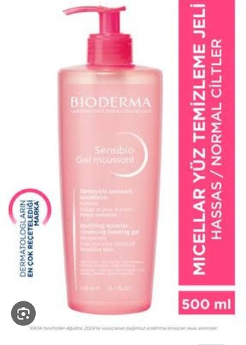 Bioderma Sensibio Yüz Temizleme Jeli 500ml