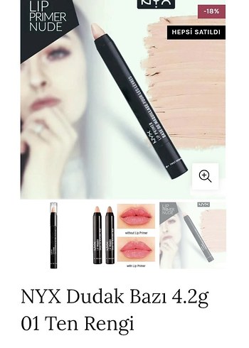 NYX Nude Dudak Bazı 4.2g Ten Rengi