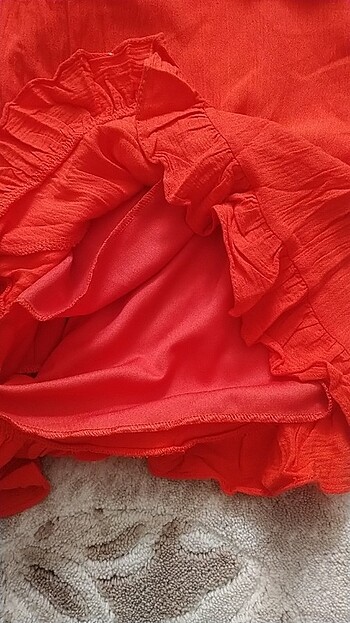 s Beden kırmızı Renk Surtlu elbise 