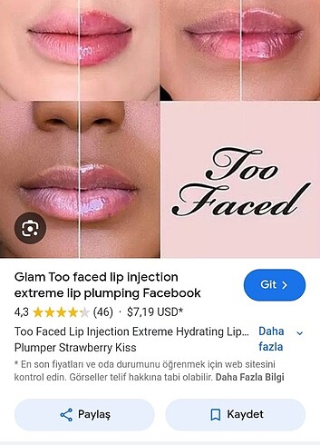 Too Faced Lip gloss