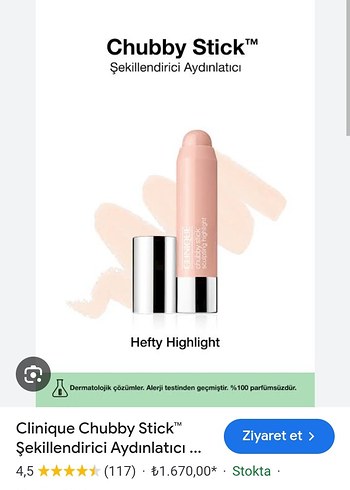 Clinique Chubby Stick Şekillendirici Aydınlatıcı