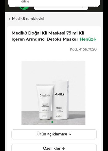 Medik8 Doğal Kil Maskesi 75 ml
