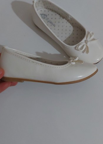 Kız Çocuk Beyaz Fiyonklu Babet - Görsel 4