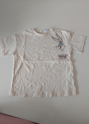 Beyaz Baskılı Erkek Çocuk Kısa Kollu Tişört - Görsel 14
