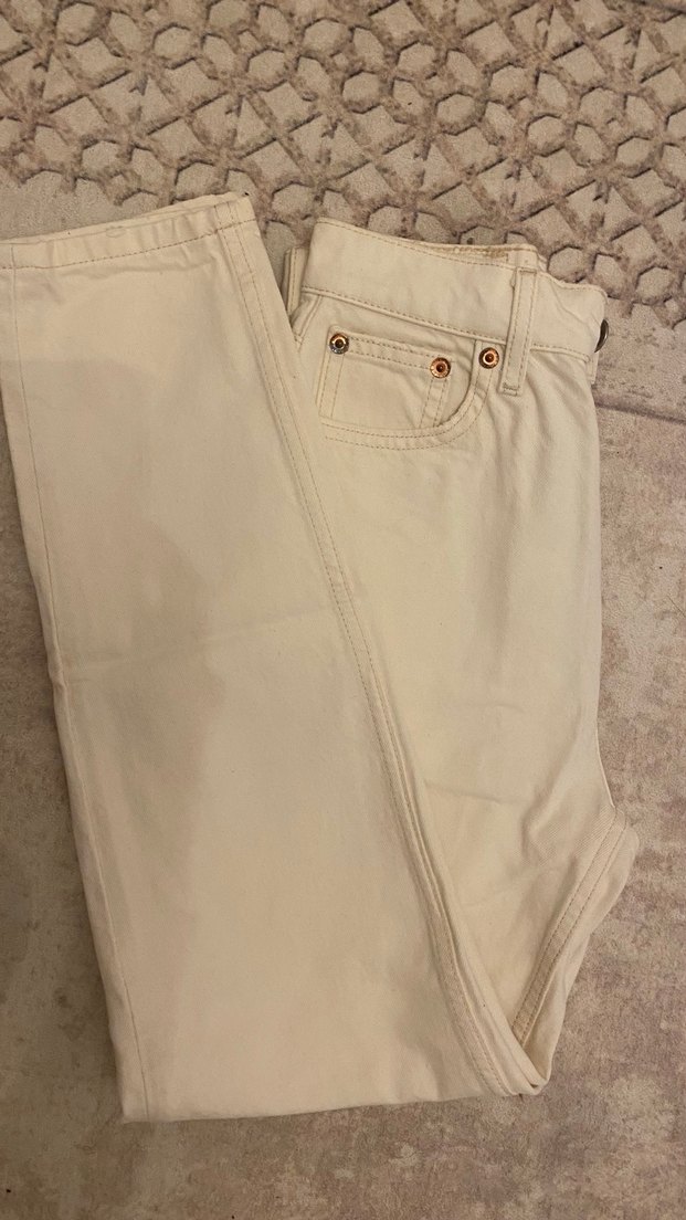 Mango Ekru Mom Jean - Görsel 2