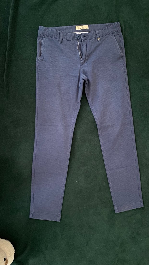 Erkek Lacivert Chino Pantolon - Görsel 2