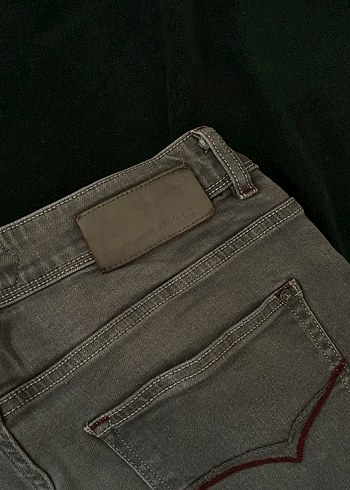 Gri Düğmeli Erkek Kot Pantolon - Görsel 7