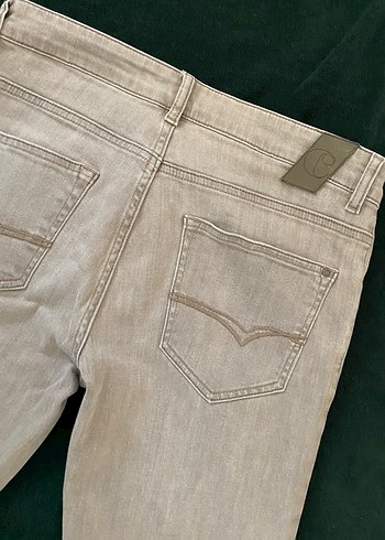 Açık Gri Erkek Slim Fit Denim Pantolon - Görsel 5