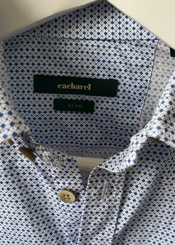 Erkek Mavi Desenli Pamuklu Uzun Kollu Gömlek - Görsel 4