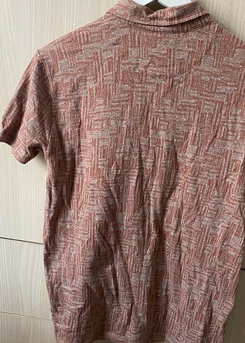 Düğmeli Erkek Kiremit Rengi Polo Tişört - Görsel 3