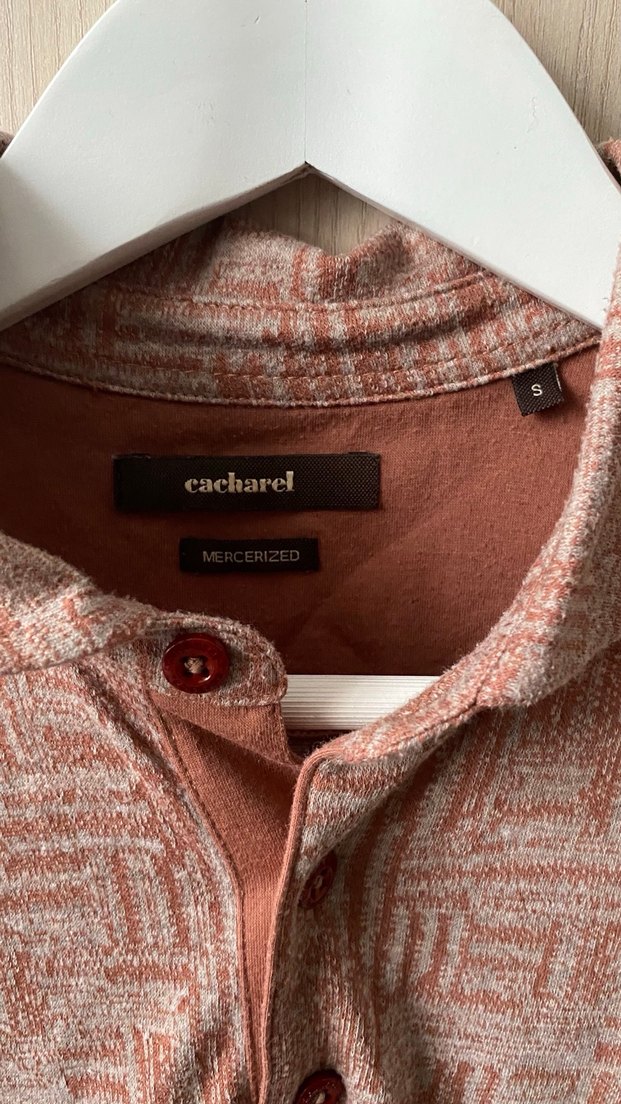 Düğmeli Erkek Kiremit Rengi Polo Tişört - Görsel 2