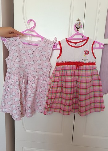 Kız Çocuk Pembe Kolsuz Elbise
