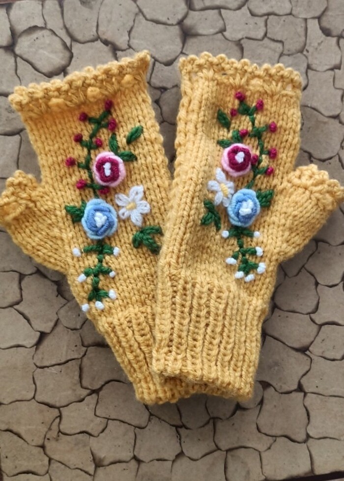 Rokoko işlemeli eldiven - Görsel 2