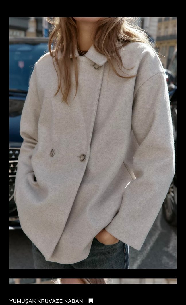 zara yumuşak kruvaze kaban - Görsel 2