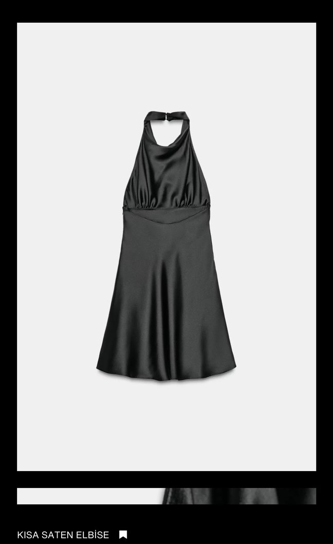 zara saten elbise - Görsel 2