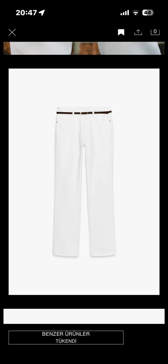 zara Z1975 kemerli straight jean - Görsel 2